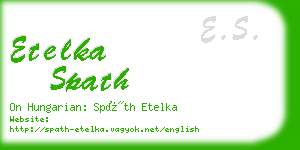 etelka spath business card